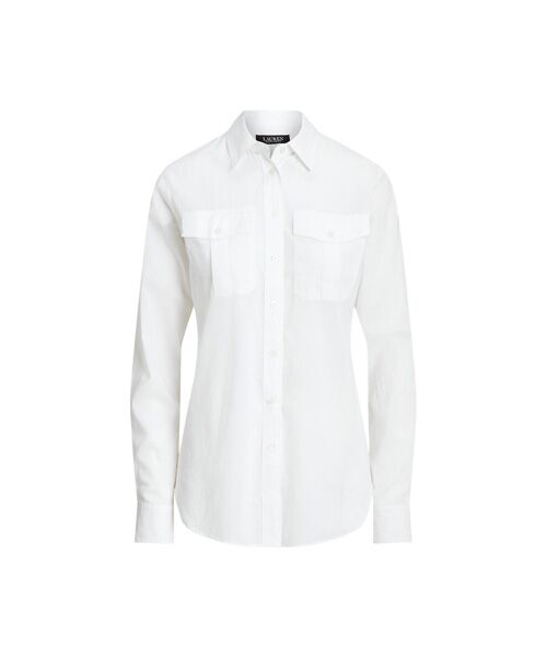 LAUREN RALPH LAUREN / ローレン ラルフ ローレン シャツ・ブラウス | コットン ボイル シャツ | 詳細1