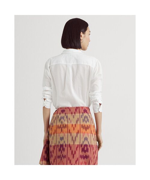 LAUREN RALPH LAUREN / ローレン ラルフ ローレン シャツ・ブラウス | コットン ボイル シャツ | 詳細3