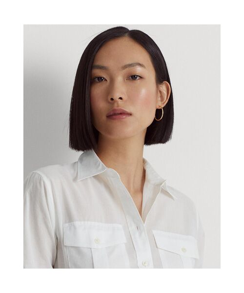 LAUREN RALPH LAUREN / ローレン ラルフ ローレン シャツ・ブラウス | コットン ボイル シャツ | 詳細4