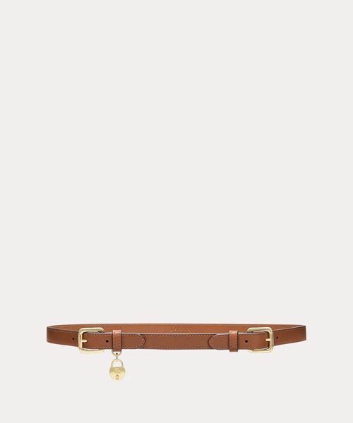 LAUREN RALPH LAUREN/ローレン ラルフ ローレン レザー ダブルバックル スキニー ベルト 200ブラウン M LAUREN RALPH LAUREN/ローレン ラルフ ローレン レザー ダブルバックル スキニー ベルト 200ブラウン M