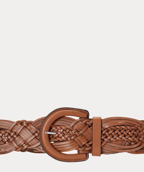 LAUREN RALPH LAUREN / ローレン ラルフ ローレン ベルト・サスペンダー | ブレーデッド レザー ワイド ベルト | 詳細1