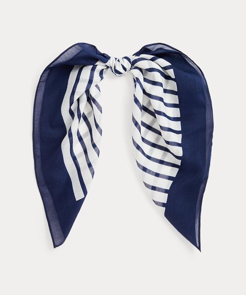 RALPH LAUREN｜ツートーン フローラル シルク スクエア スカーフ