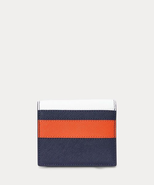 【LAUREN RALPH LAUREN】コンパクトウォレット セール】 カラーブロック レザー コンパクト ウォレット （財布