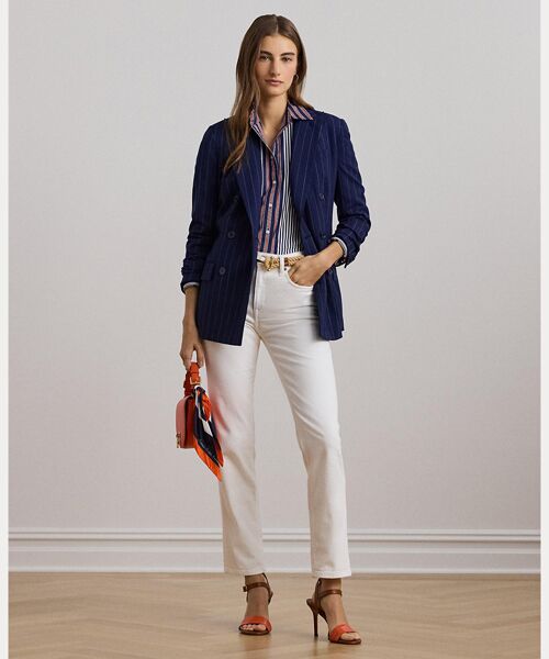 LAUREN RALPH LAUREN/ローレン ラルフ ローレン ハイライズ ストレート アンクル ジーンズ 100ホワイト 6 LAUREN RALPH LAUREN/ローレン ラルフ ローレン ハイライズ ストレート アンクル ジーンズ 100ホワイト 6
