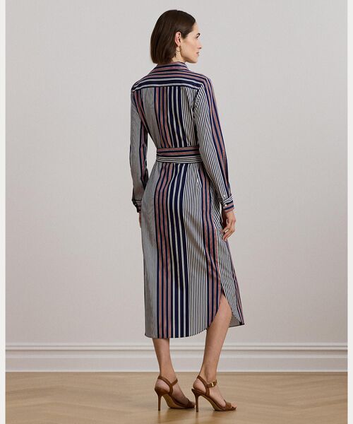 新品　LAUREN RALPH LAUREN ドレープドレス　グリーン　袖なし rlw-op-218a.jpg
