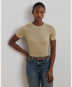 Ralph Lauren 半袖ニット ベージュ 人気のベージュ♡ラルフローレン ワンポイント刺繍ポケット半袖