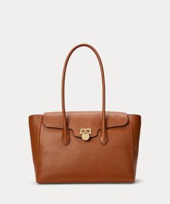 LRLロゴが上品【Ralph Lauren】レザー ラージ Marcy サッチェル ペブルド レザー ラージ Tanner サッチェル （ショルダーバッグ