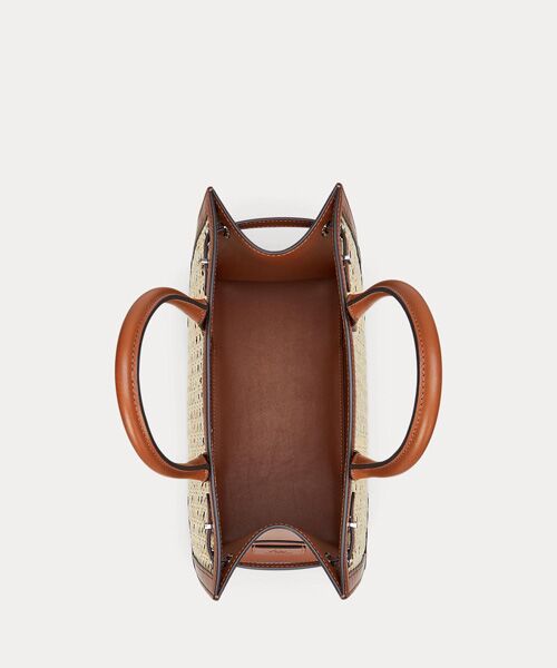 【RALPH LAUREN】ラタン＆レザー Mサイズ デヴィン トートバッグ ラタン & レザー ミディアム Devyn トート バッグ | ラルフ
