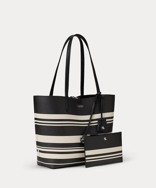 LAUREN RALPH LAUREN リバーシブル トートバッグ RALPH LAUREN｜フェイクレザー ラージ リバーシブル トート