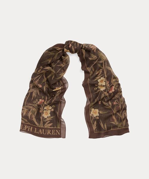 LAUREN RALPH LAUREN/ローレン ラルフ ローレン フローラル ラップ スカーフ 200ブラウン ONE LAUREN RALPH LAUREN/ローレン ラルフ ローレン フローラル ラップ スカーフ 200ブラウン ONE