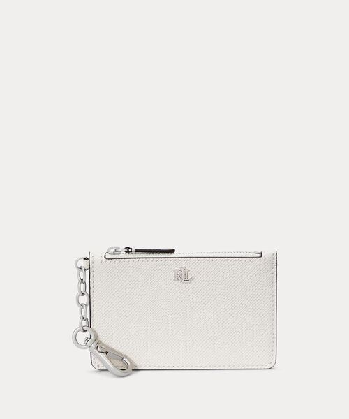 国内発送【Lauren Ralph Lauren】レザー ジップ カード ケース Polo ID レザー フォールドオーバー カード ケース