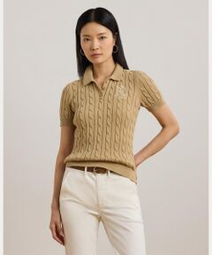 Polo Ralph Lauren 半袖ニットセーター アイボリー POLO RALPH LAUREN - POLO Ralph Lauren 半袖ケーブルニット