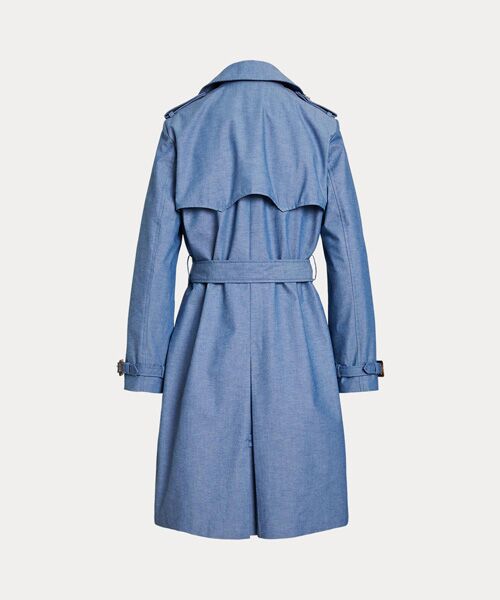 LAUREN RALPH LAUREN / ローレン ラルフ ローレン トレンチコート | ダブルブレステッド シャンブレー トレンチ コート | 詳細1