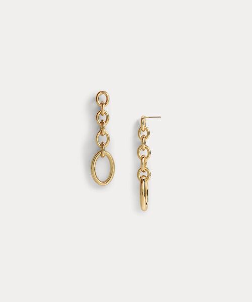 LAUREN RALPH LAUREN / ローレン ラルフ ローレン ピアス・イヤリング | ゴールドプレーテッド リンク リニア ピアス | 詳細1