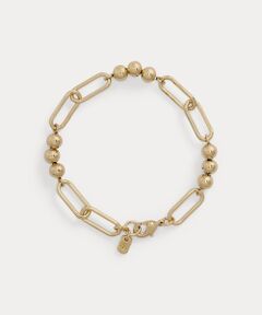 LAUREN RALPH LAUREN / ローレン ラルフ ローレン ブレスレット・バングル | ゴールドプレーテッド ビーデッド リンク フレックス ブレスレット