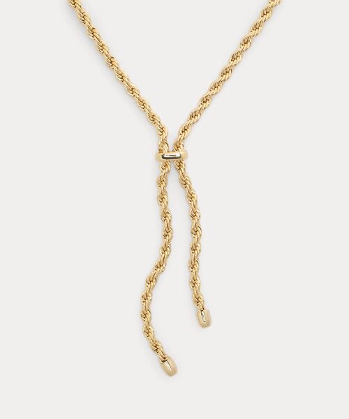 ラルフローレン ネックレス プレート ゴールド ペンダント Ralph Lauren - ラルフローレン ネックレス 金色 ゴールド色