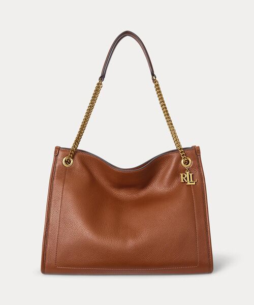 （送料込)LAUREN RALPH LAUREN ぺブルレザーラージトート ペブルド レザー ラージ Cameryn トート バッグ （トートバッグ