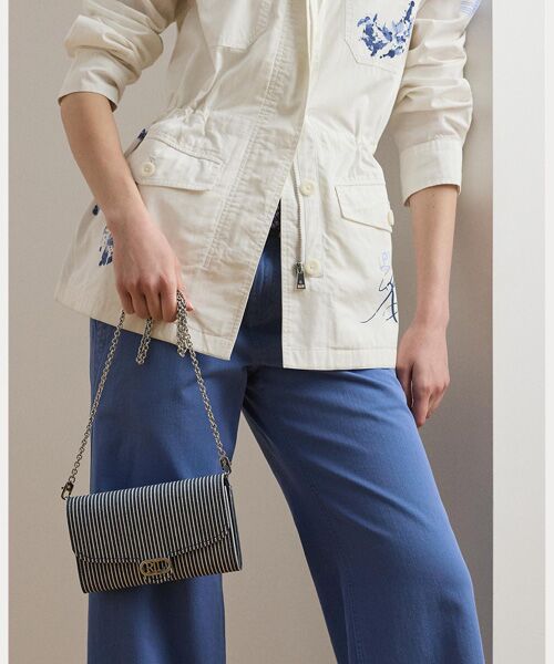 LAUREN RALPH LAUREN / ローレン ラルフ ローレン ショルダーバッグ | ストライプド キャンバス ミディアム Adair クロスボディ | 詳細7