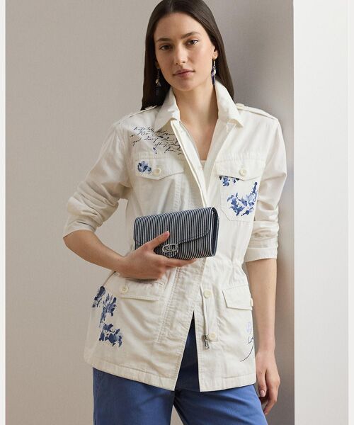 LAUREN RALPH LAUREN / ローレン ラルフ ローレン ショルダーバッグ | ストライプド キャンバス ミディアム Adair クロスボディ | 詳細6