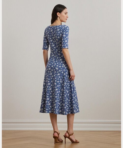 LAUREN RALPH LAUREN / ローレン ラルフ ローレン ロング・マキシ丈ワンピース | フローラル ストレッチ コットン ミディ ドレス | 詳細3