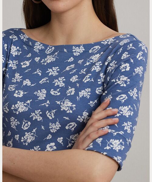 LAUREN RALPH LAUREN / ローレン ラルフ ローレン ロング・マキシ丈ワンピース | フローラル ストレッチ コットン ミディ ドレス | 詳細4