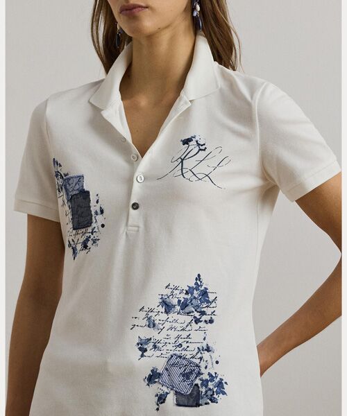 LAUREN RALPH LAUREN / ローレン ラルフ ローレン ポロシャツ | パッチワーク ピケ ポロシャツ | 詳細4