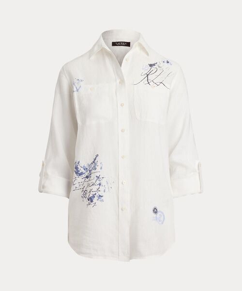 LAUREN RALPH LAUREN / ローレン ラルフ ローレン シャツ・ブラウス | リラックス フィット プリント ロールタブ スリーブ シャツ | 詳細1