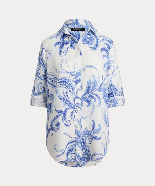 LAUREN RALPH LAUREN / ローレン ラルフ ローレン シャツ・ブラウス | リラックス フィット ペイズリー リネン シャツ | 詳細1
