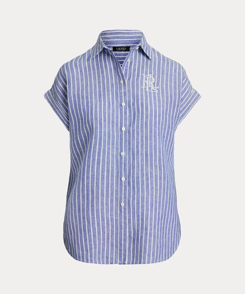 LAUREN RALPH LAUREN / ローレン ラルフ ローレン シャツ・ブラウス | リラックス フィット ストライプド ショートスリーブ シャツ | 詳細1