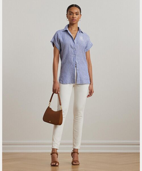 LAUREN RALPH LAUREN / ローレン ラルフ ローレン シャツ・ブラウス | リラックス フィット ストライプド ショートスリーブ シャツ | 詳細2