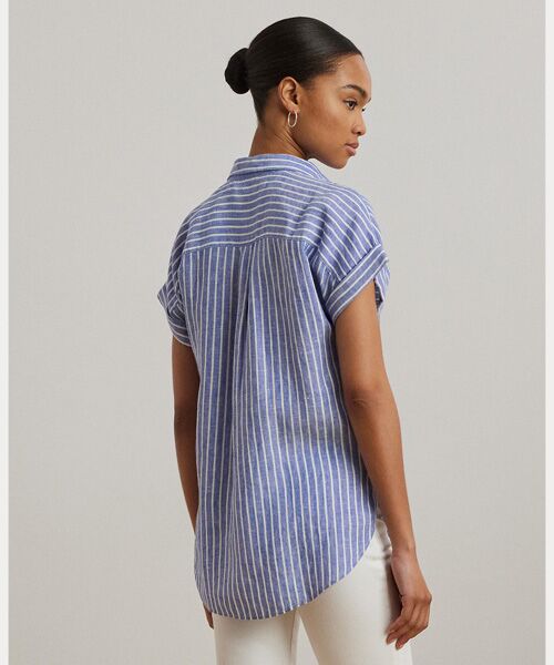LAUREN RALPH LAUREN / ローレン ラルフ ローレン シャツ・ブラウス | リラックス フィット ストライプド ショートスリーブ シャツ | 詳細3