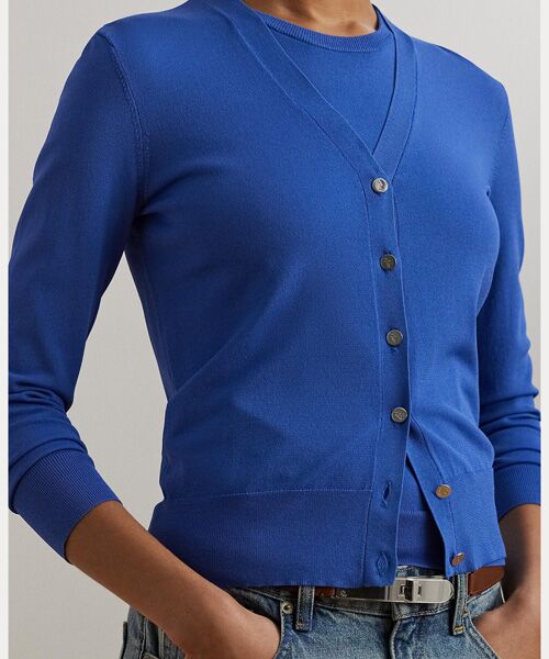 LAUREN RALPH LAUREN / ローレン ラルフ ローレン カーディガン・ボレロ | Vネック カーディガン | 詳細4