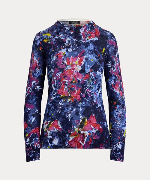 LAUREN RALPH LAUREN / ローレン ラルフ ローレン ニット・セーター | プリント コットンブレンド セーター | 詳細1