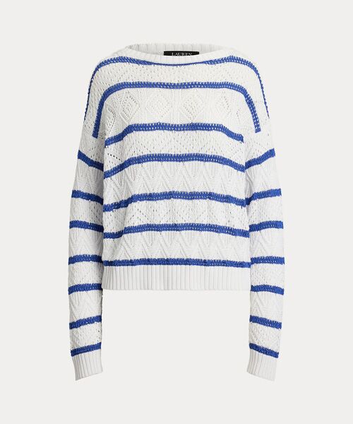 POLO RALPH LAUREN ストライプドポインテールニット セーター Polo Ralph Lauren ストライプドポインテールニットセーター 森星
