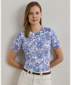 LaurenRalphLaurenラルフローレンシルク半袖ニット30415 ニット/セーター/クルーネック/ウール/カシミア/コットン