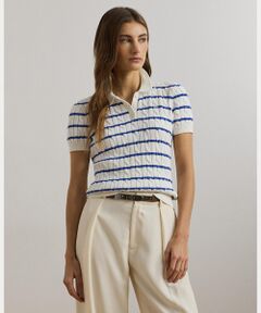 即日発送✨ラルフローレン 半袖 ケーブルニット XL ブラウン LAUREN RALPH LAUREN / ローレン ラルフ ローレン (レディース