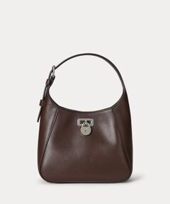 Ralph Lauren キャンバス×レザー ボストンショルダーバッグ レザー クロスボディ テック ケース （ショルダーバッグ