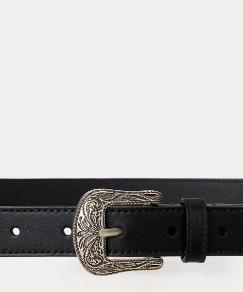 LAUREN RALPH LAUREN / ローレン ラルフ ローレン ベルト・サスペンダー | ツールドバックル レザー ベルト | 詳細1