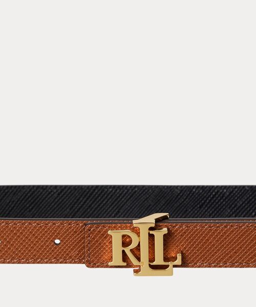 LAUREN RALPH LAUREN / ローレン ラルフ ローレン ベルト・サスペンダー | ロゴ リバーシブル クロスハッチ スキニー ベルト | 詳細1
