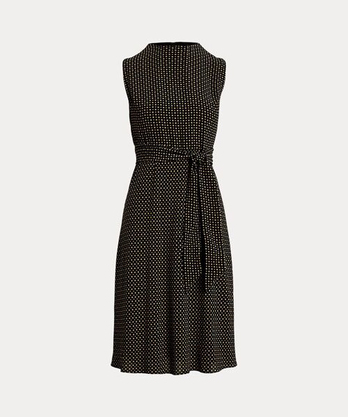 LAUREN RALPH LAUREN / ローレン ラルフ ローレン ミニ丈・ひざ丈ワンピース | ジオプリント ベルテッド バブル クレープ ドレス | 詳細1