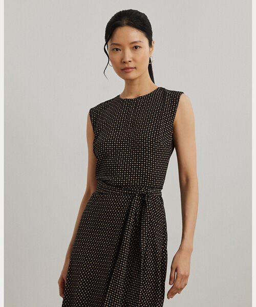 LAUREN RALPH LAUREN / ローレン ラルフ ローレン ミニ丈・ひざ丈ワンピース | ジオプリント ベルテッド バブル クレープ ドレス | 詳細2