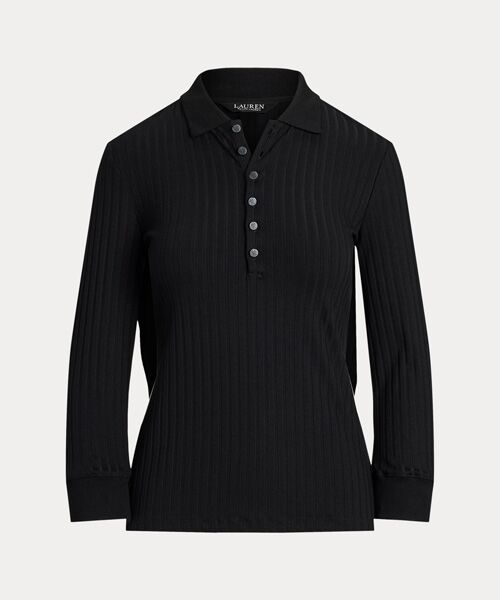 LAUREN RALPH LAUREN / ローレン ラルフ ローレン ポロシャツ | リブニット スリークォータースリーブ ポロシャツ | 詳細1