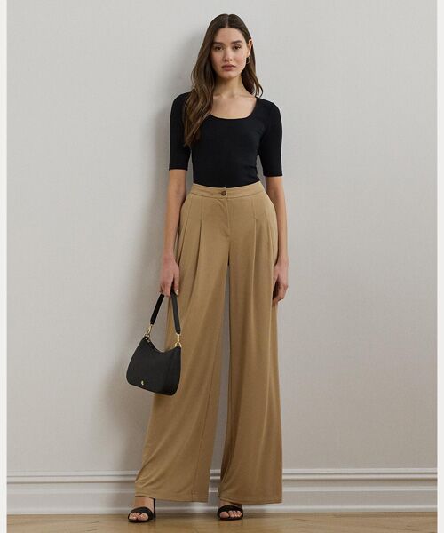 LAUREN RALPH LAUREN / ローレン ラルフ ローレン Tシャツ | リブニット コットンブレンド エルボースリーブ Tシャツ | 詳細2