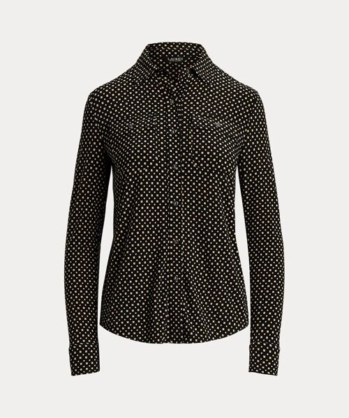 LAUREN RALPH LAUREN / ローレン ラルフ ローレン シャツ・ブラウス | スリム フィット ジオプリント ジャージー シャツ | 詳細1