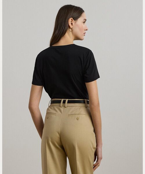 LAUREN RALPH LAUREN / ローレン ラルフ ローレン Tシャツ | ビーデッドロゴ コットン ジャージー Tシャツ | 詳細3