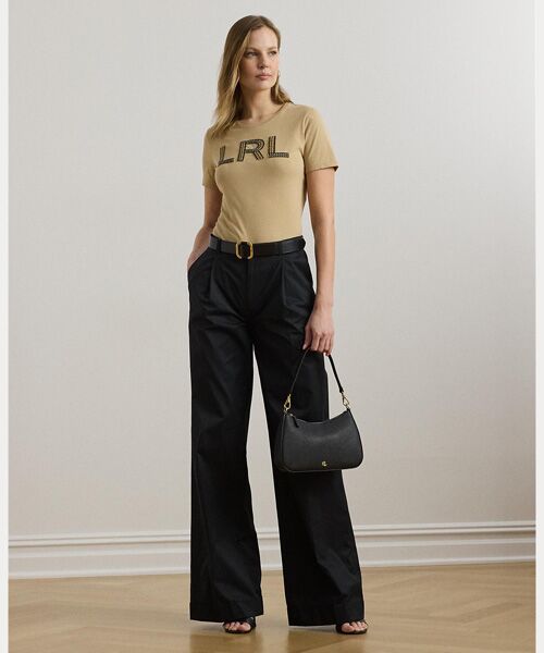 LAUREN RALPH LAUREN / ローレン ラルフ ローレン Tシャツ | ビーデッドロゴ コットン ジャージー Tシャツ | 詳細2