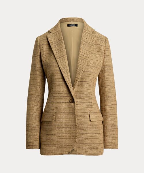 LAUREN RALPH LAUREN / ローレン ラルフ ローレン その他アウター | ヘリンボーン リネンブレンド ツイード ブレザー | 詳細1