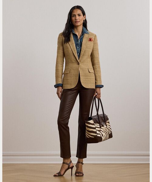 LAUREN RALPH LAUREN / ローレン ラルフ ローレン その他アウター | ヘリンボーン リネンブレンド ツイード ブレザー | 詳細2