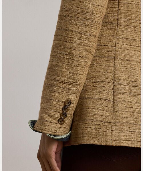 LAUREN RALPH LAUREN / ローレン ラルフ ローレン その他アウター | ヘリンボーン リネンブレンド ツイード ブレザー | 詳細5