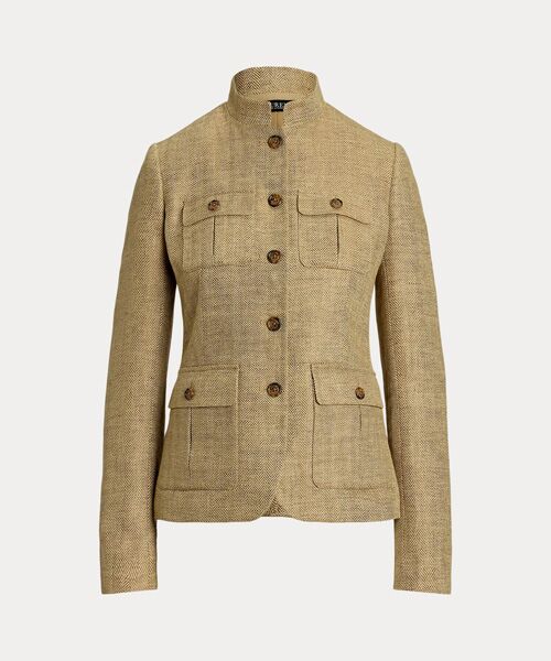 LAUREN RALPH LAUREN / ローレン ラルフ ローレン テーラードジャケット | ヘリンボーン リネン ジャケット | 詳細1